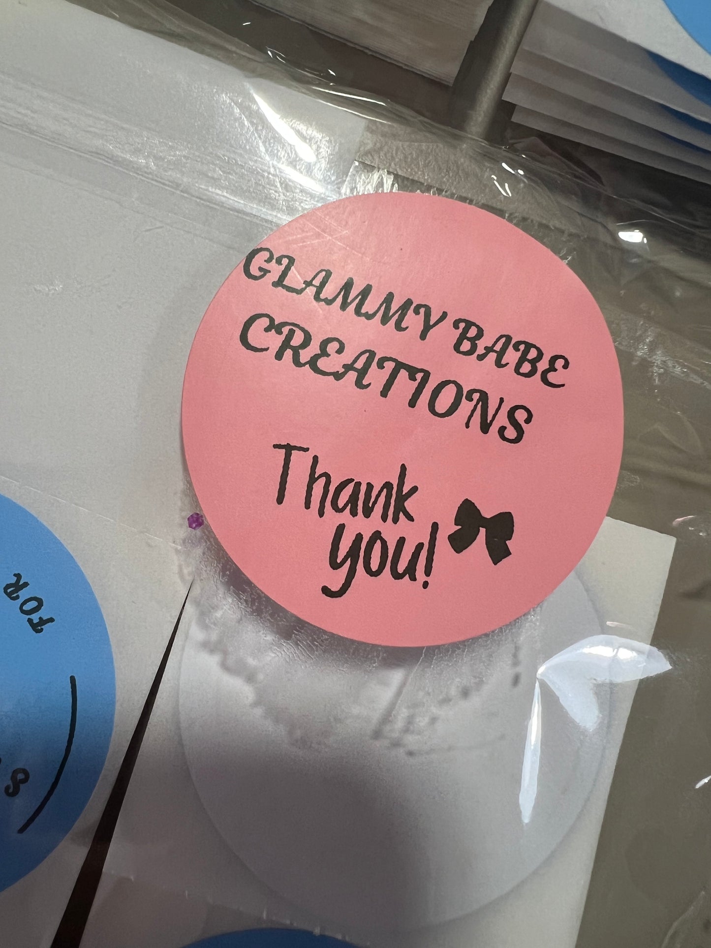 Custom Sticker label -BLACK INK ONLY -