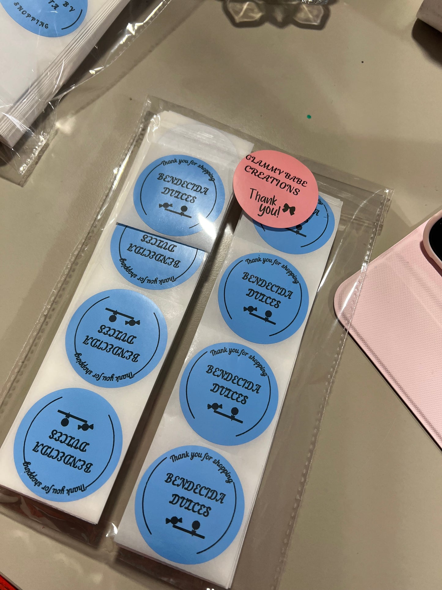 Custom Sticker label -BLACK INK ONLY -