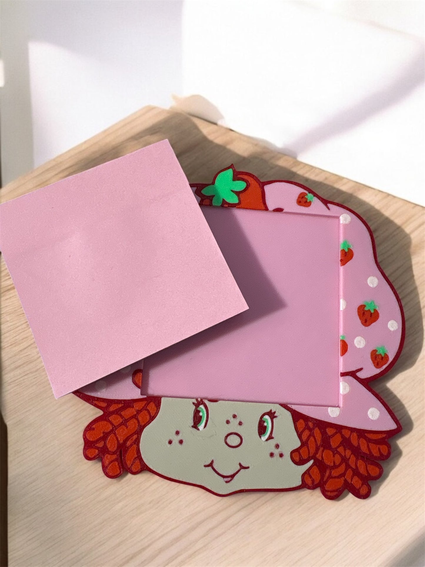 Strawberry shortcake sticky note holder