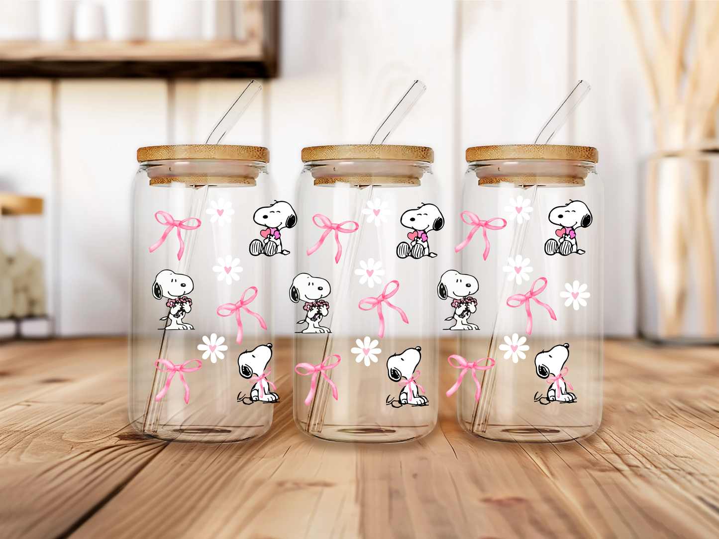 SNOOPY BOWS UV DTF PHYSICAL PRODUCT