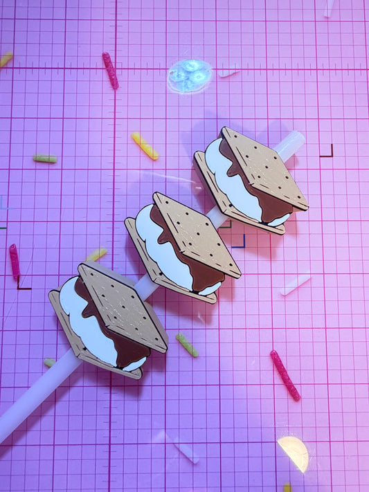 S’more’s straw topper (includes 15 units total for price listed )
