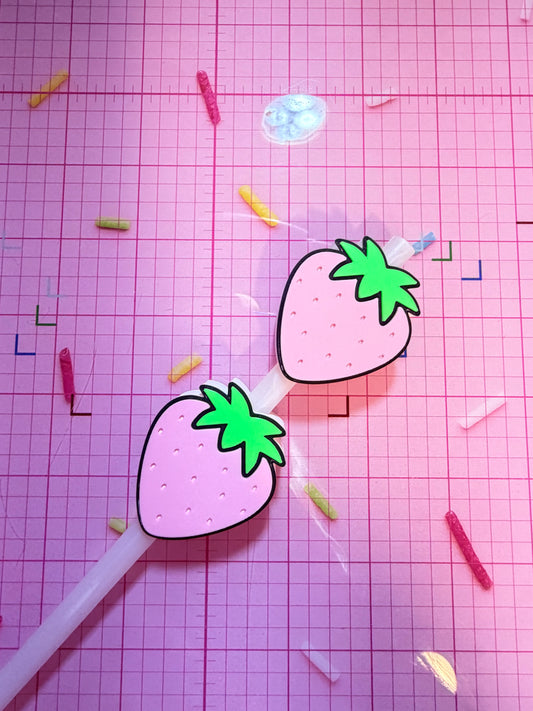 Strawberry straw topper (includes 15 units total for price listed )