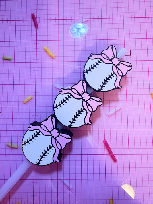 Baseball bow straw topper (includes 15 units total for price listed )