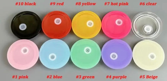 Colored jelly/acrylic lids wholesale for crafters 🌸