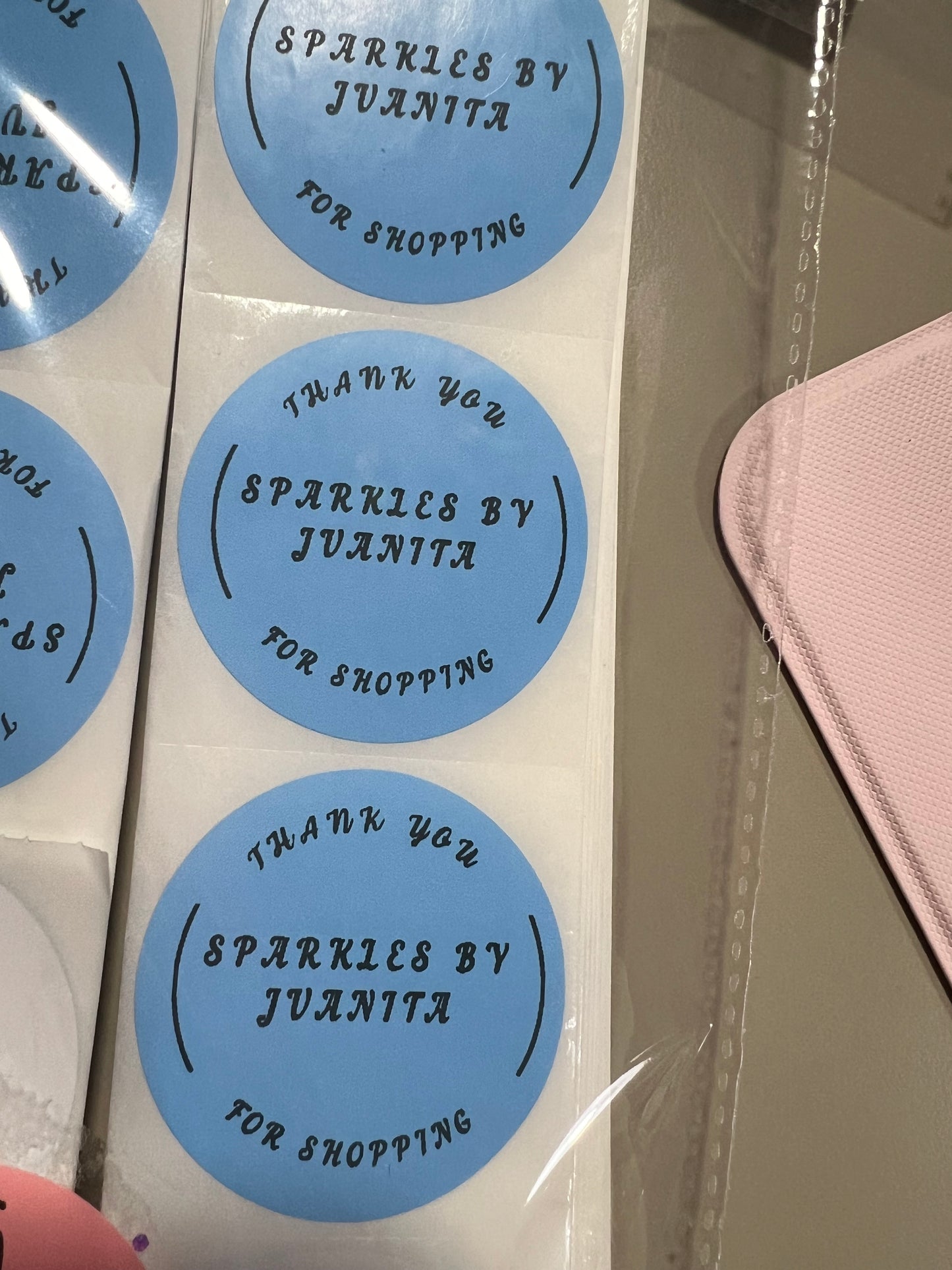 Custom Sticker label -BLACK INK ONLY -