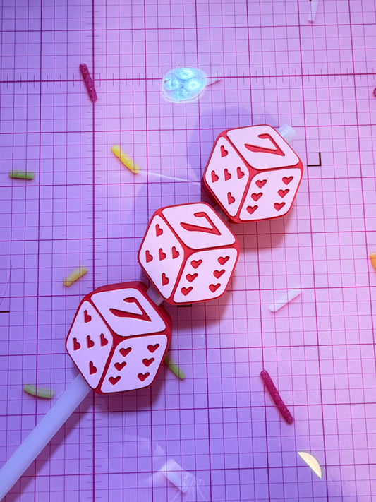 Lucky dice 7 straw topper (includes 15 units total for price listed )