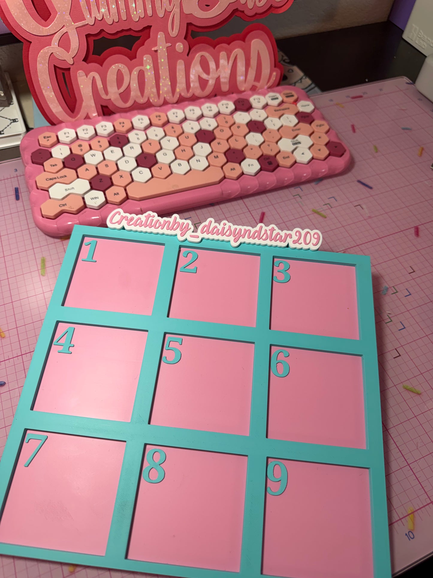 Number board grid / claim board / please leave business name in order notes at checkout