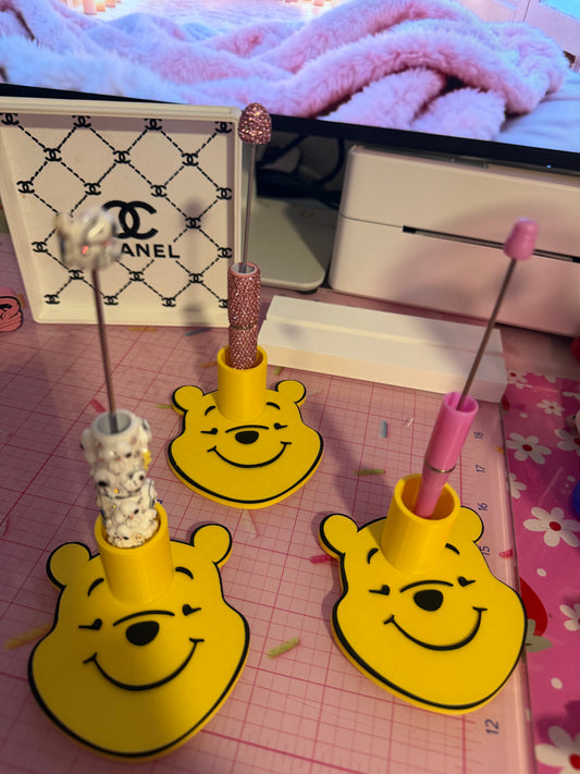 Single pen holder universal size yellow bear