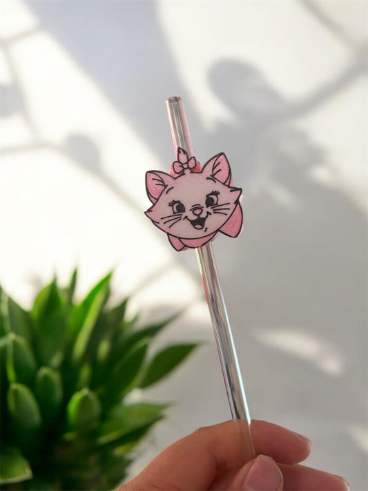 Marie the cat straw topper