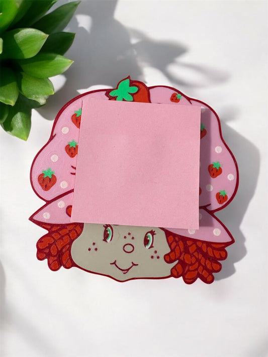 Strawberry shortcake sticky note holder