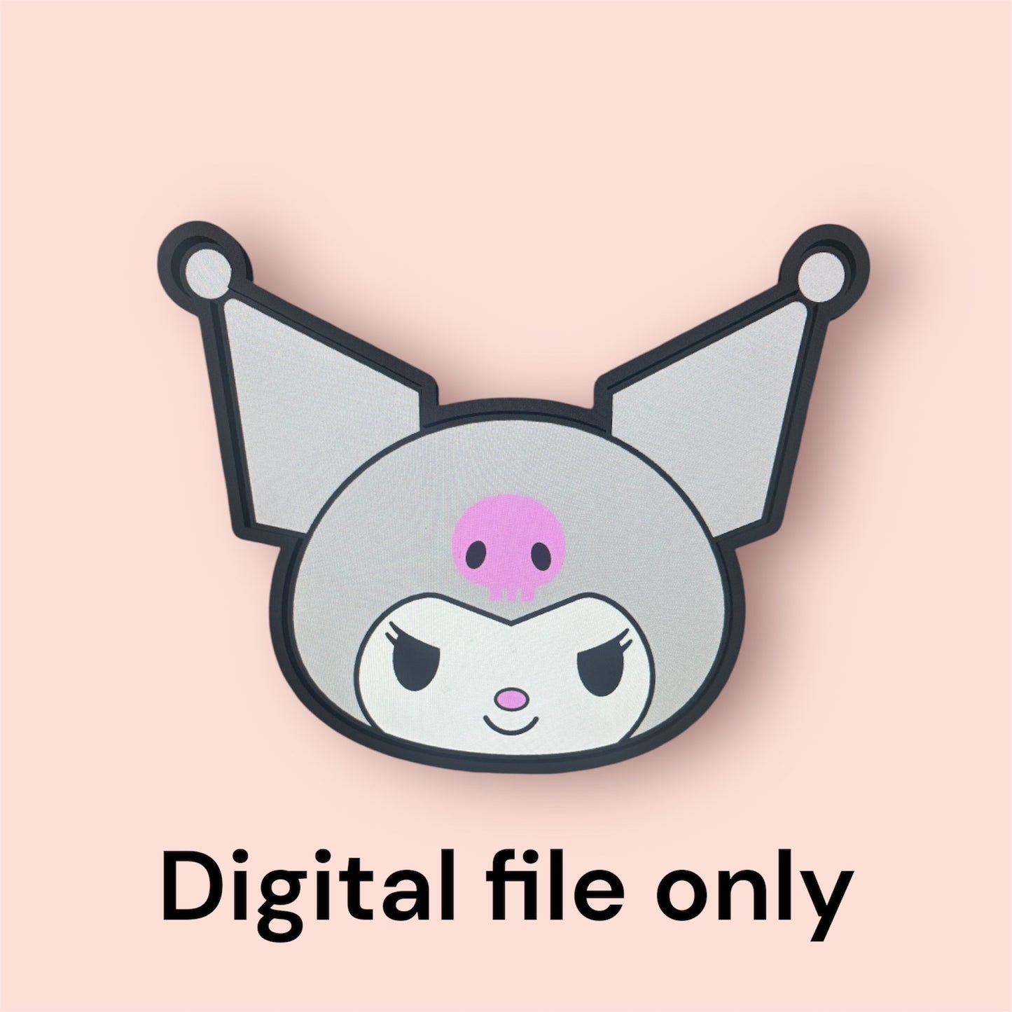 kuromi tray and sticky note holder  stl/3mf file