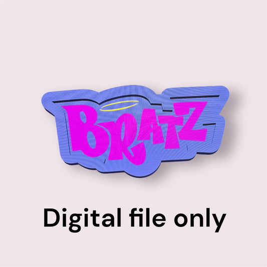 bratz logo tray digital file