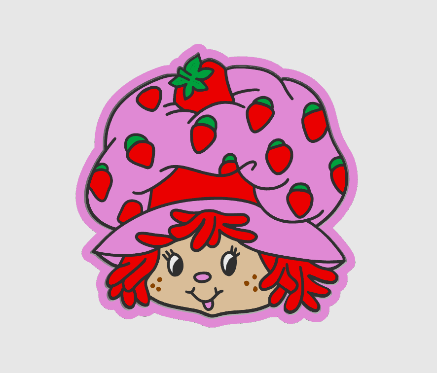 Strawberry shortcake head tray v2