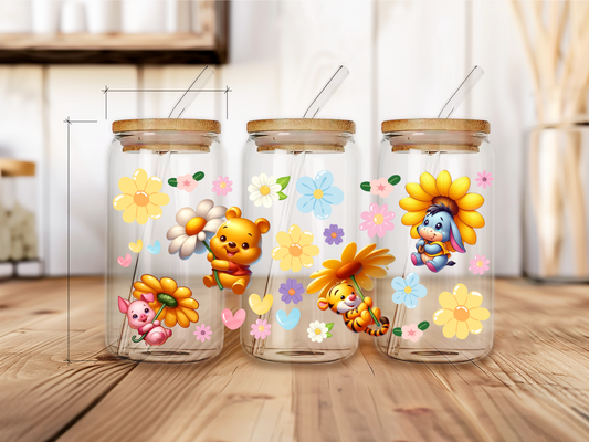 Baby Winnie and friends sunflower uv dtf physical product