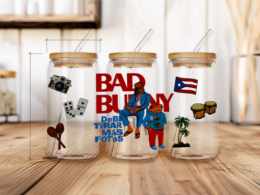 Bad bunny uv dtf physical product