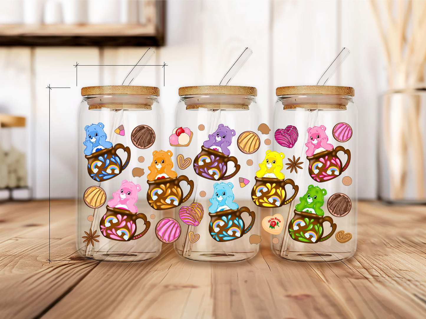 Care bear in taza uv dtf physical product