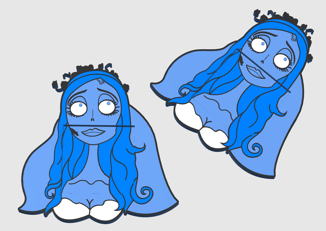 corpse girl sticky note holder 3x3