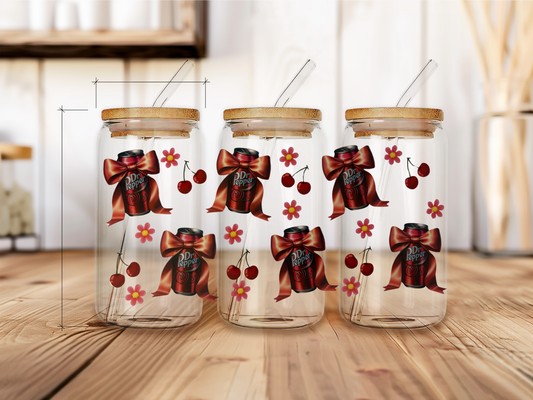 Dr Pepper with bows and cherries