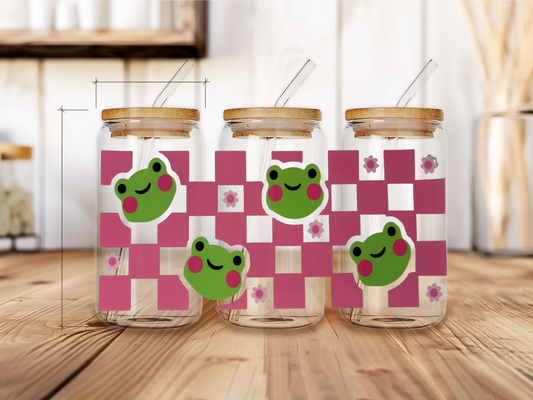 Frog and checkers uv dtf physical product