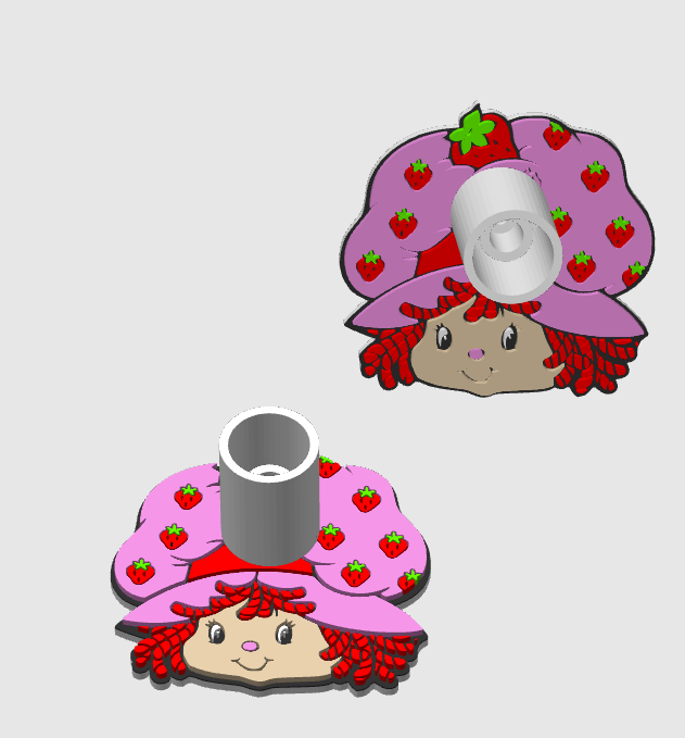 Strawberry girl single pen holder universal size ( contains 1 unit only )