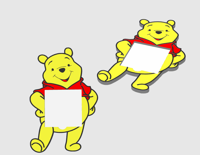 yellow bear sticky note holder 3x3